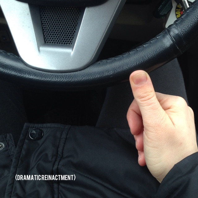 driving with thumb